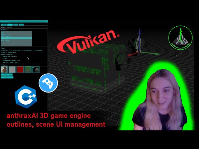 anthraxAI game engine: outlines, scene UI management (c++/vulkan)