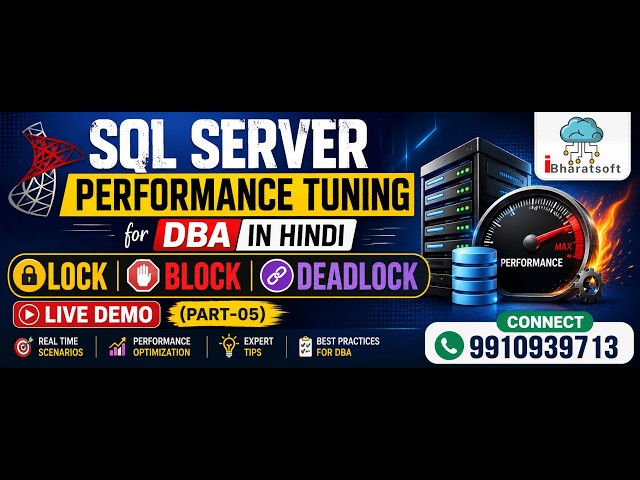 SQL Server Performance Tuning for DBAs | Lock, Block & Deadlock Live Demo (Part 05) #sqldba