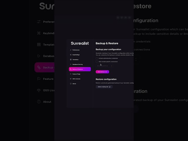Surrealist Tips: Backup & Restore Your Config #databasedeveloper #realtimedatabase #graphtraversal