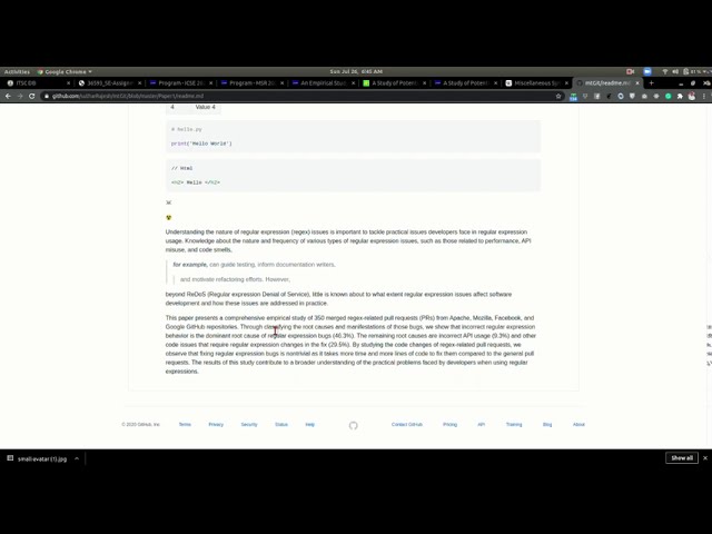 Git, GitHub and S.E. Assignment - Part 4 - Code Blocks, Character Support, File Linking and Git Push