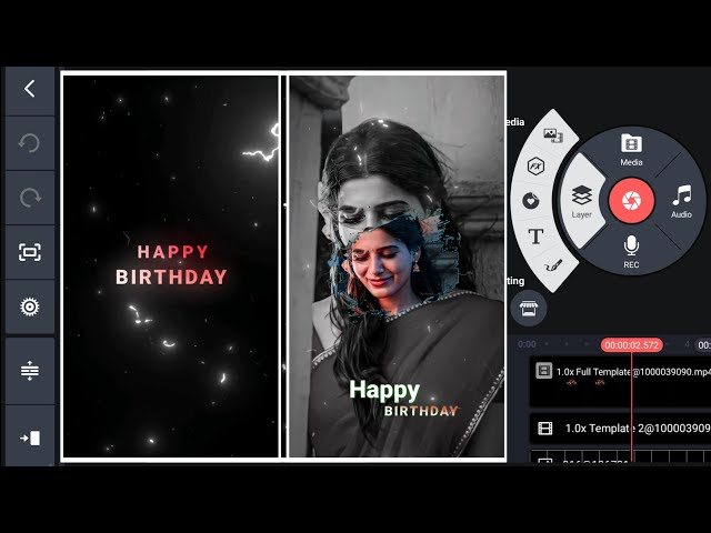 Trending Girls Happy Birthday Status Video Editing in Kinemaster