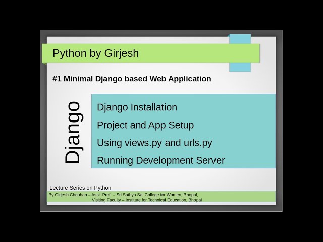 #1 Viewing HttpResponse using Django | Project Setup | App Creation | Django Minimal Project