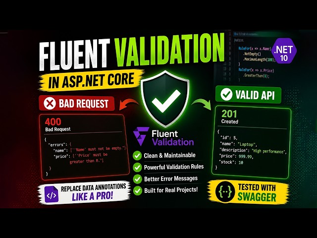 FluentValidation in ASP.NET Core (.NET 10)  Replace DataAnnotations Like a Pro