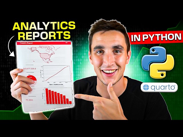 How to Generate Analytics Reports (pdfs) in Python! (Quarto Tutorial)