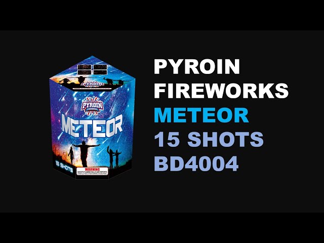 BD4004 METEOR 15SHOTS 200G CAKE DEROCATED THE PERMANENT BLUE IN THE NIGHT SKY