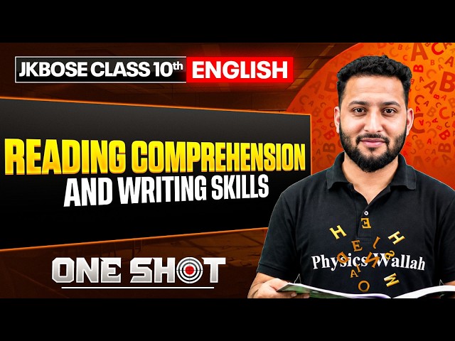 JKBOSE Class 10 English | Reading Comprehension & Writing Skills | ONE SHOT Series 🎯 | JKBOSE Wallah