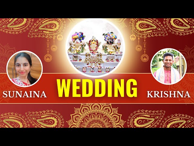Divine Union: Sunaina and Krishna's ISKCON Wedding Journey | 27th March 2024" #KriSu