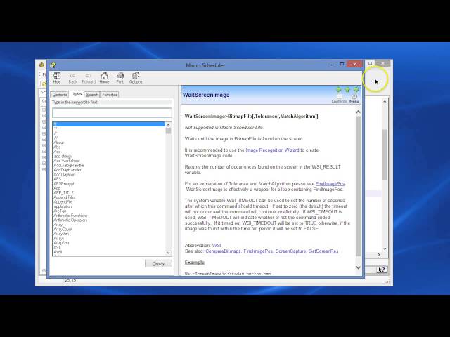How to get help on a script function or see the command reference.