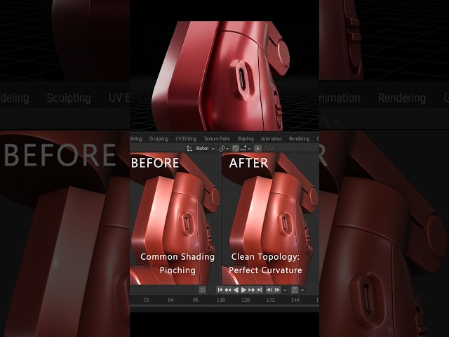 How to Fix Mesh Deformation in Blender | Curved Surface #3dart #3ddesign #blender #blender3d
