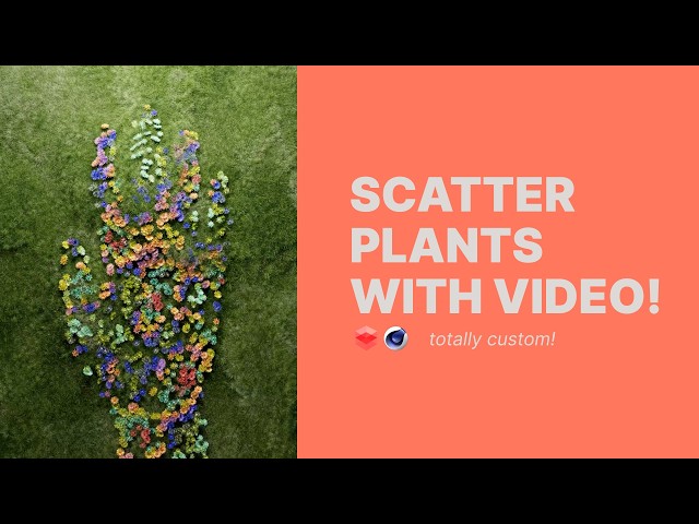 Animated Plant Scattering with Videos! (C4D tutorial)