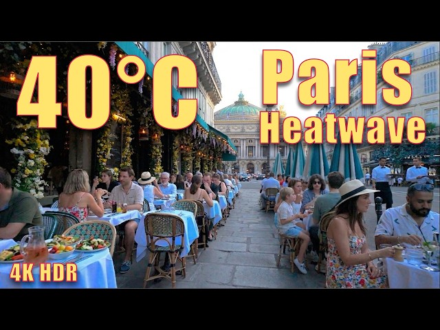 PARIS HEATWAVE 2026_ Walking in Extreme Heat 🥵 | Boulevard Haussmann to Louvre [4K HDR]