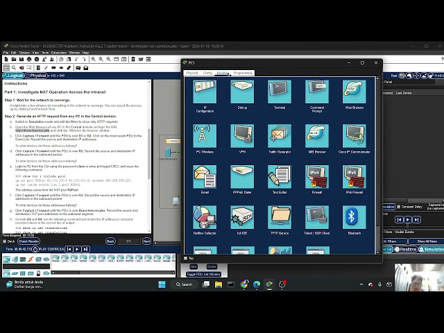 6.2.7 Packet Tracer – Investigate NAT Operations