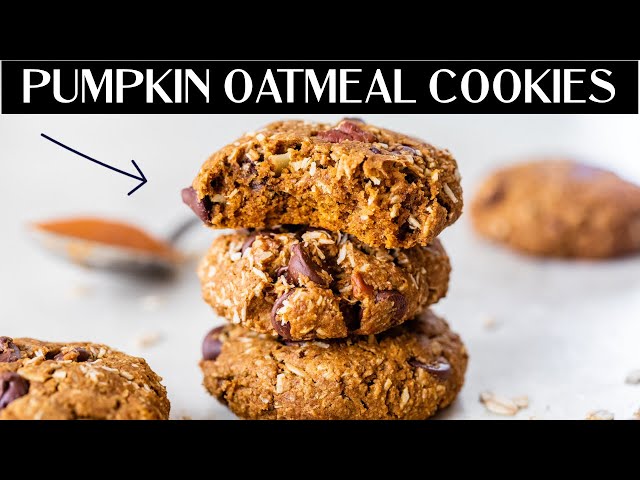 PUMPKIN OATMEAL POWER COOKIES | easy, healthy recipe