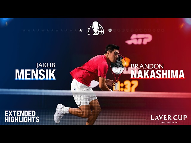 Jakub Mensik v Brandon Nakashima Extended Highlights | Laver Cup 2026 Match 2
