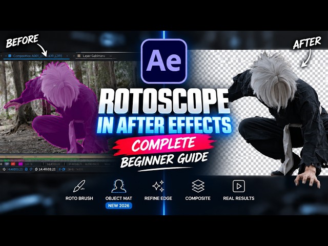 How to Rotoscope in After Effects 2026 Roto Brush + Object Matte