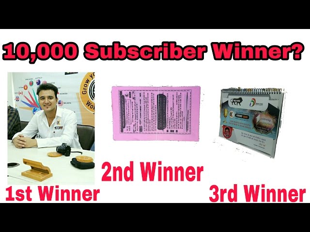 #10,000 Subscribers Giveaway Winner Announcement