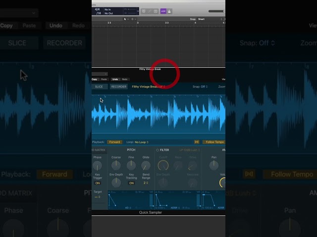 Logic Pro Quick Sampler Drag n Drop (1) #logicprox  #Quicksampler  #logicpro #musicstudio