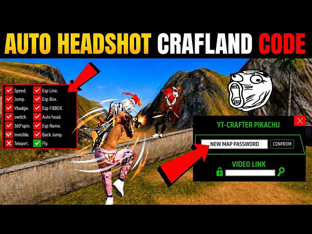 AUTO HEADSHOT Craftland Map Code 2026 🤯 | 100% Headshot Trick in Free Fire