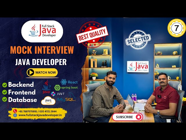 TCS 5 Years Experience Java Full Stack Mock Interview | Banking Domain  | By Mr. Kiran Jadhav