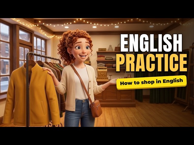 How to Shop in English | English Conversation Practice for Shopping:  Speaking Skills for Daily Life