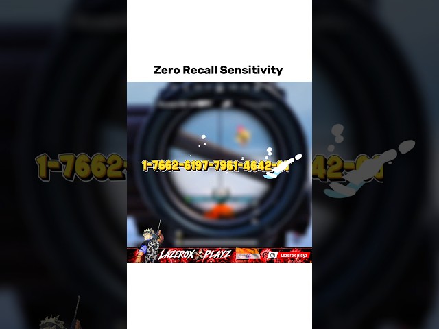 Zero Recall Sensitivity🔥 #sensitivity #bgmi #pubg #shorts #ytshorts #shortsfeed #zerorecall