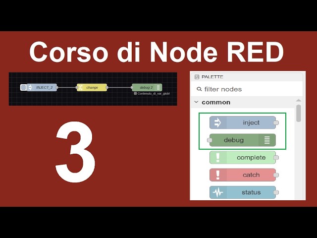 NODE RED #3: - Inject, Debug