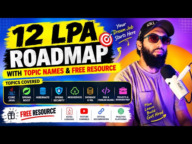 12 LPA Java Developer Roadmap 2026-07 🚀 Exactly What to Learn + FREE Resources
