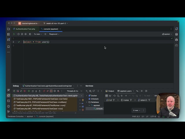 How to read uncommitted data while debugging a test