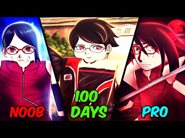 Spent 100 days Going From Noob To SARADA UCHIHA In Shindo Life! Rellgames Shinobi Life 2