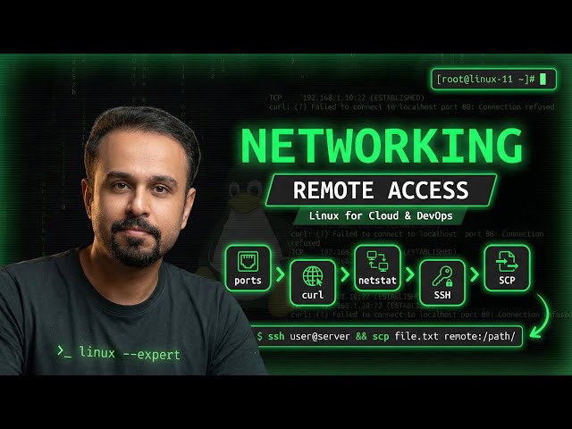Linux Networking & SSH Tutorial: Remote Access, SCP & Port Management | DevOps Essential