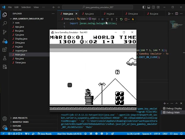[Java] from scratch - Gameboy DMG Emulator Experiments Test #01