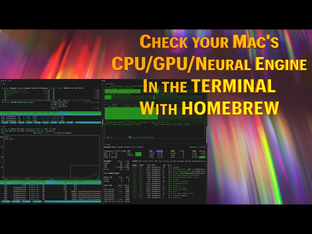 Check your MAC's CPU/GPU & Neural Engine usage in the TERMINAL! With these simple apps!
