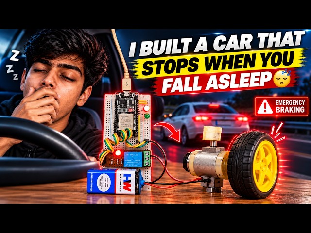 I Built a Car That Stops When You Fall Asleep 😴🚗 | Python + OpenCV