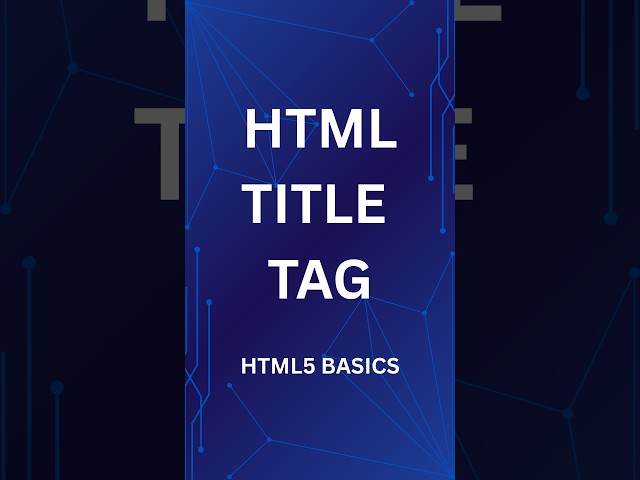 What is the HTML Title Tag? | Browser Tab Title Explained #Shorts