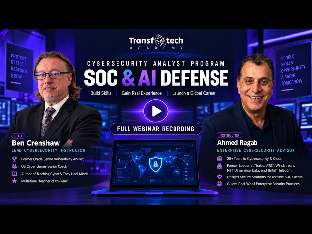 Become a Cybersecurity Analyst | 24-Week SOC & AI Defense Program