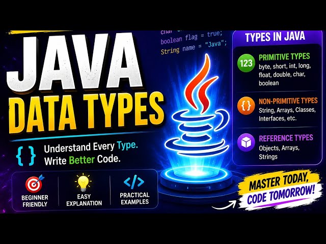 Java Data Types || #Java #JavaProgramming #JavaTutorial #JavaDataTypes #CoreJava #LearnJava