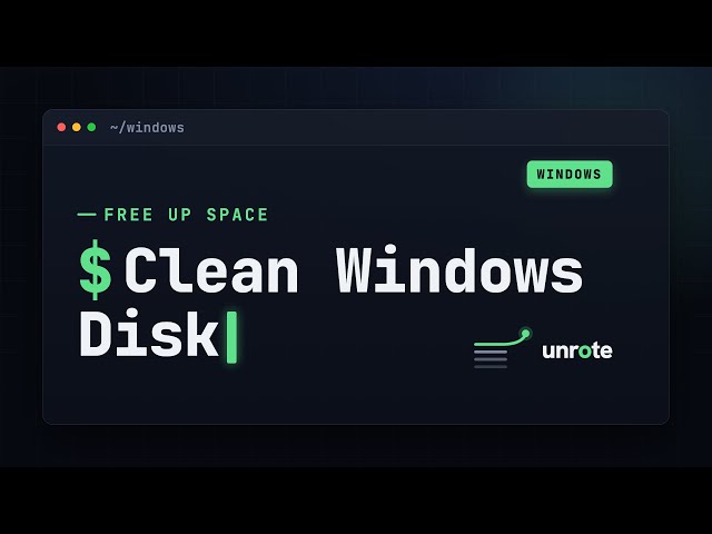 How to clean your Windows using Disk clean