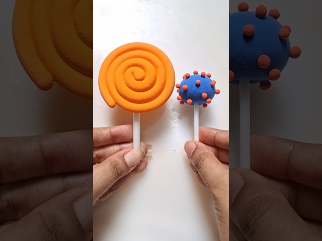 DIY idea 💞 how to make easily candy 🍬🍭 with super clay #viral #candy #trend #clay #music #funny
