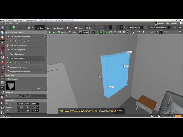 32 -  DIALux evo FREE Course (CASE STUDY):  CREATING A PAINTING FRAME