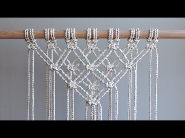 DIY Macrame Tutorial - Starting Your Work! Overlapping Square Knot Pattern