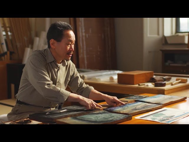 Unintentional ASMR 🖼️ Traditional Japanese Printmaking (brushing, explanations)