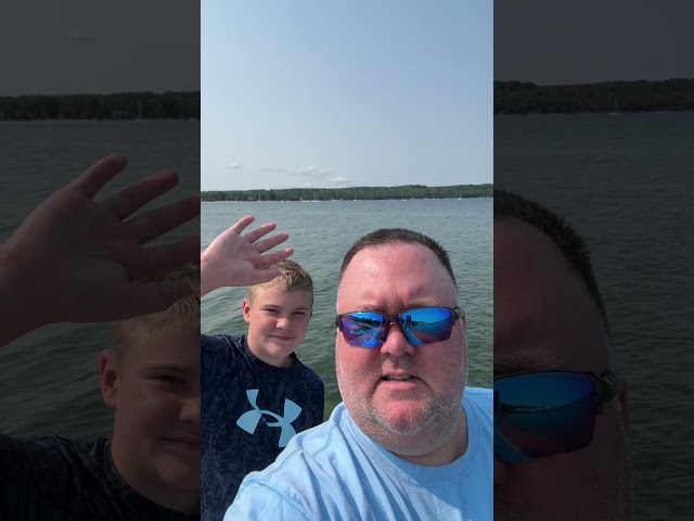 Beautiful day on the shores of Lake Michigan in Door County, WI