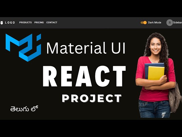 Material UI Tutorial with React Project in Telugu