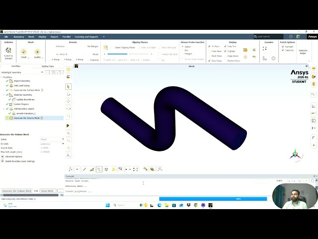 ANSYS Fluent Tutorial | S-Bend Pipe Flow Simulation – Velocity, Pressure & Flow Separation