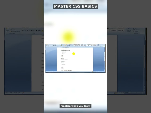 CSS Basics in 30 Seconds! 🔥 Learn to Style HTML