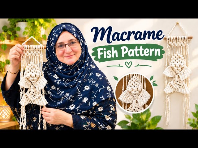 Macrame Fish Wall Hanging Tutorial | Easy Macrame Fish Pattern | DIY Wall Decor