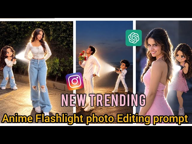 New Trending Anime Flashlight Photo Editing Prompt!! How to Create Anime Flashlight Photos #edit