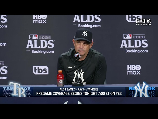 Aaron Boone discusses his lineup decisions and more ahead of Game 3.