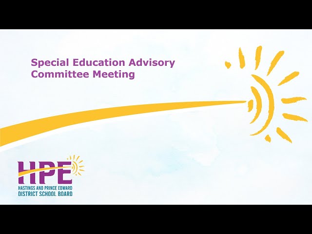 2026 September 24, Special Education Advisory Committee