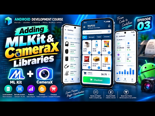 Android POS App #03: Adding ML Kit & CameraX Libraries | Kotlin + Jetpack Compose